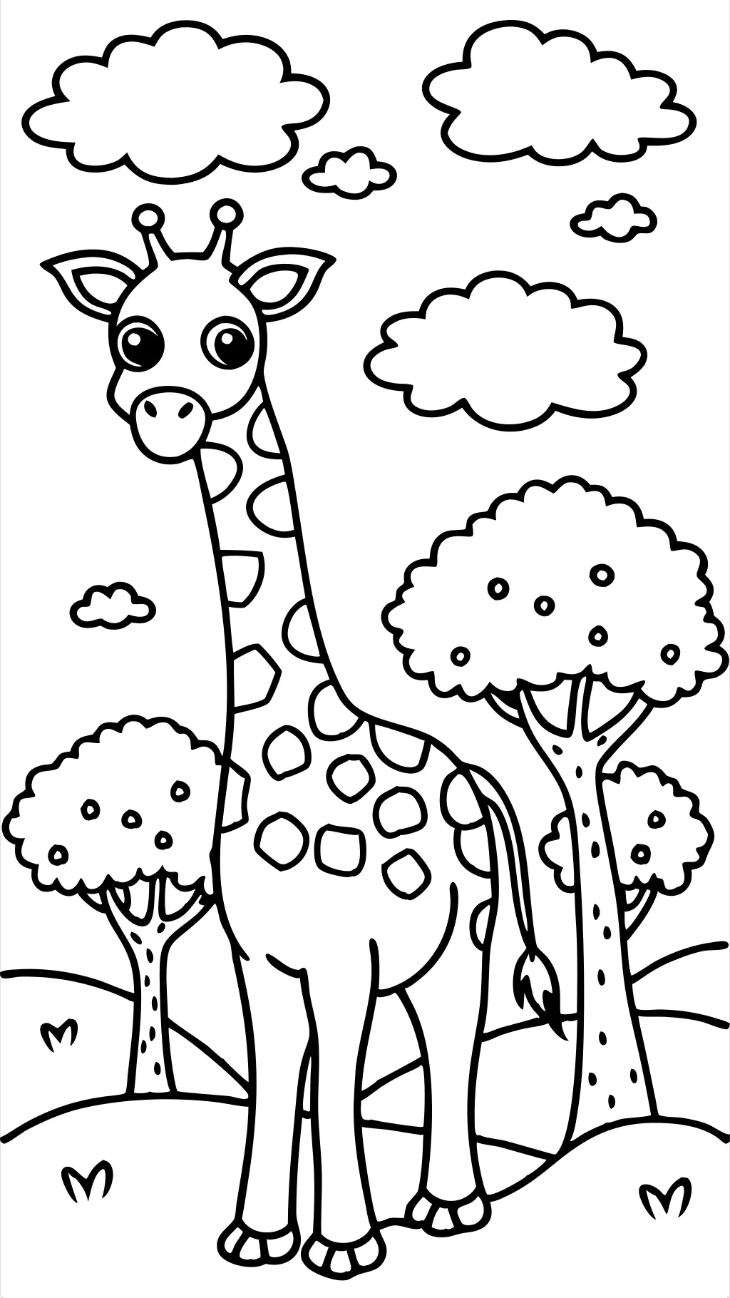 cute giraffe coloring pages